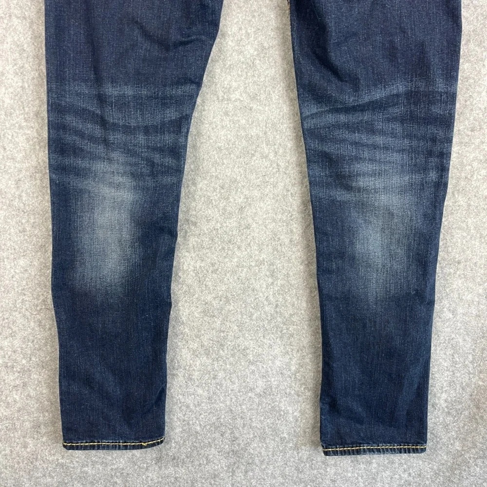 True Religion Geno Relaxed Slim Jeans Mens 31x32 Dark Wash Faded Denim